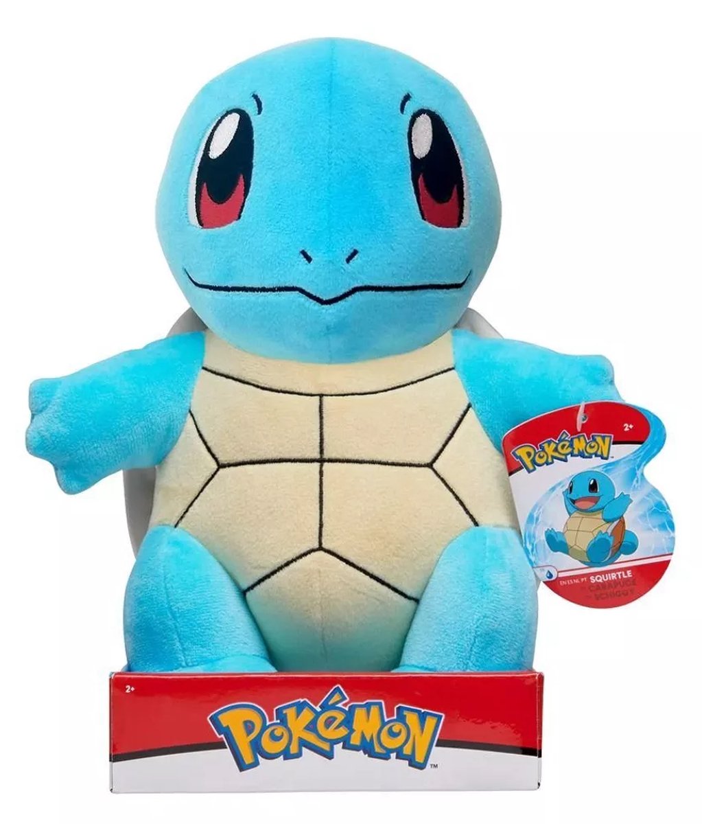 Squirtle – Pokémon Pluche Knuffel 32 cm {Pokemon Plush Toy | Speelgoed Knuffeldier Knuffelpop voor kinderen jongens meisjes | Charizard, Bulbasaur, Charmander, Squirtle, Pikachu, Eevee}